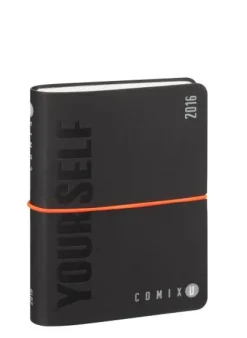 Agenda Comix Youself giornaliera 2015/2016 nera arancio