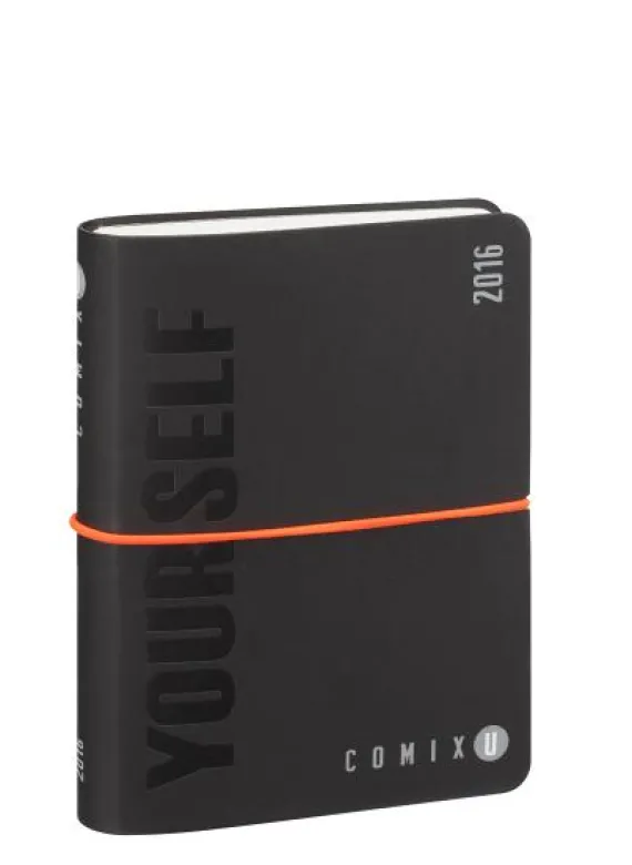 Agenda Comix Youself giornaliera 2015/2016 nera arancio