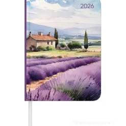 Agenda giornaliera 12 mesi 2026 Daily Journal Aquarelle cm 10,7x15,2
