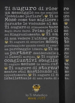Agenda io ti maledico 12 mesi settimanale 2017 nera