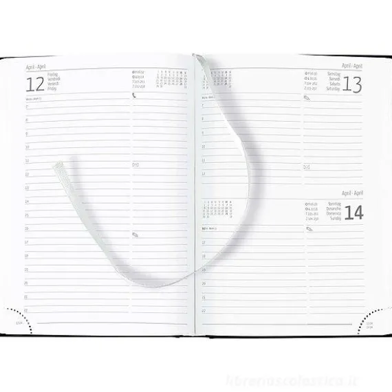 Agenda 12 mesi giornaliera 2024 352 pagine Tucson Black cm 15x21
