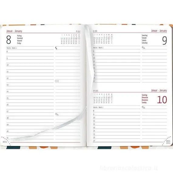 Agenda 12 mesi giornaliera 2024 Style Terrazzo cm 10,7x15,2