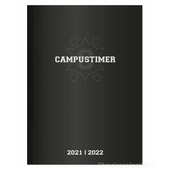 Agenda 17 mesi settimanale Campustimer 2022 Black A6
