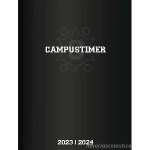 Agenda 17 mesi settimanale 2023/2024 Campustimer Black cm 15x21