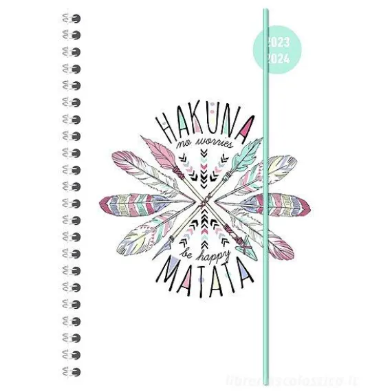 Agenda 17 mesi settimanale 2023/2024 Collegetimer Hakuna Matata spiralata cm 15x21