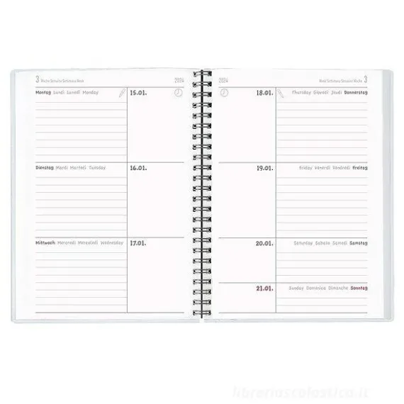 Agenda 17 mesi settimanale 2023/2024 Collegetimer Hakuna Matata spiralata cm 15x21