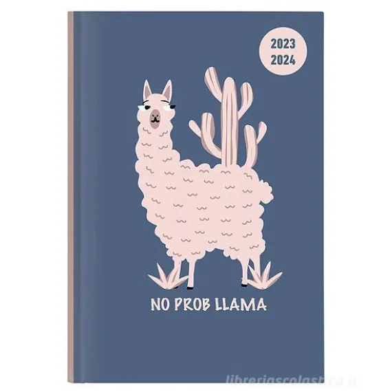 Agenda 17 mesi settimanale 2023/2024 Collegetimer Llama cm 15x21