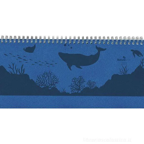 Agenda 12 mesi settimanale da tavolo 2024 Nature Line Ocean cm 29,7x13,5