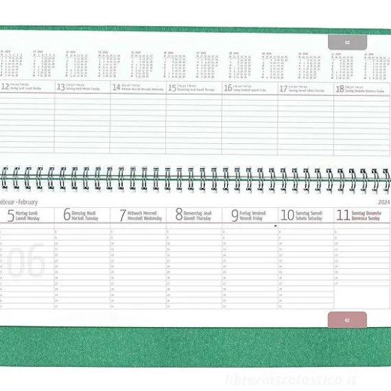 Agenda 12 mesi settimanale da tavolo 2024 Nature Line Forest cm 29,7x13,5