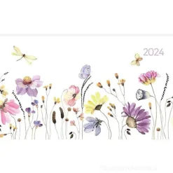 Agenda 12 mesi settimanale 2024 Ladytimer Pad Flower Field cm 15,6x9