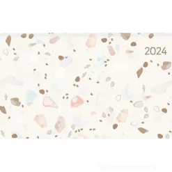 Agenda 12 mesi settimanale 2024 Ladytimer Pad Terrazzo cm 15,6x9