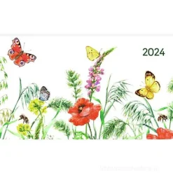 Agenda 12 mesi settimanale 2024 Ladytimer Pad Butterflies cm 15,6x9