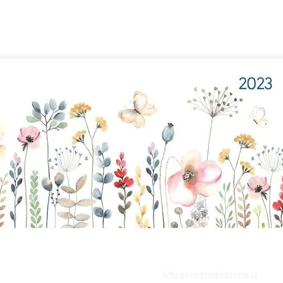 Agenda 12 mesi settimanale 2023 Ladytimer Pad Flower Field