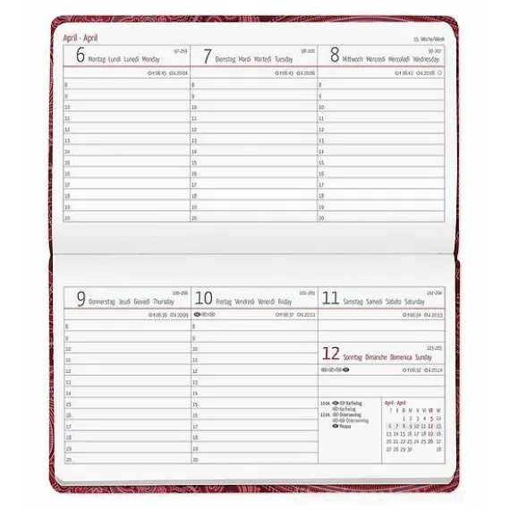 Agenda 12 mesi settimanale 2022 Ladytimer Pad Arabian Pattern