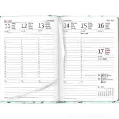 Agenda 12 mesi settimanale 2024 Ladytimer Slim Blue Flowers cm 9x15,6
