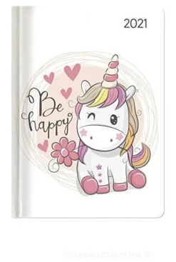 Agenda 12 mesi settimanale 2021 Ladytimer Unicorn