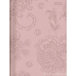 Agenda 12 mesi settimanale 2024 Ladytimer Deluxe Salmon cm 10,7x15,2