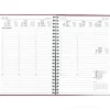 Agenda 12 mesi settimanale 2024 Nature Line Flower spiralata cm 15x21