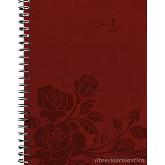 Agenda 12 mesi settimanale 2024 Nature Line Flower spiralata cm 15x21