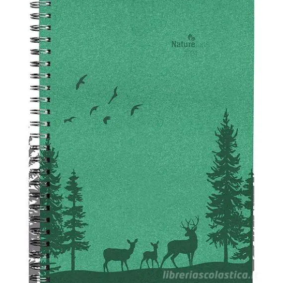Agenda 12 mesi settimanale 2024 Nature Line Forest spiralata cm 15x21
