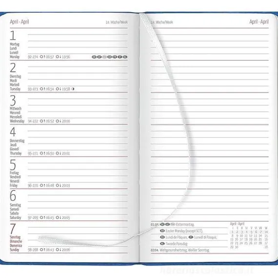 Agenda 12 mesi settimanale 2024 Nature Line Ocean cm 9x15,6