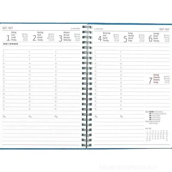 Agenda 12 mesi settimanale 2024 Nature Line Ocean spiralata cm 15x21