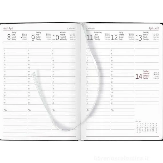 Agenda 12 mesi settimanale 2024 128 pagine Tucson Black cm 15x21