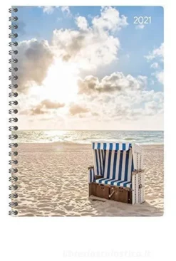 Agenda 12 mesi settimanale spiralata 2021 Ladytimer Beach