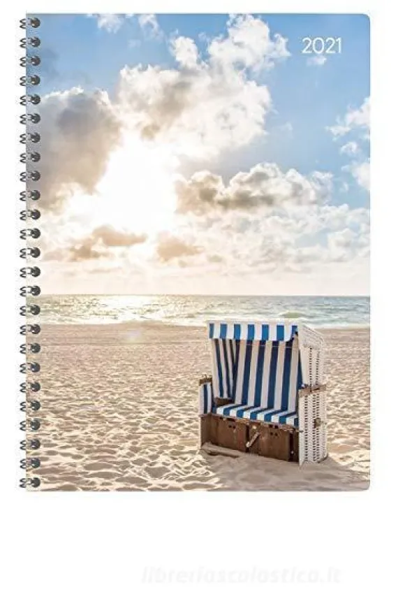 Agenda 12 mesi settimanale spiralata 2021 Ladytimer Beach