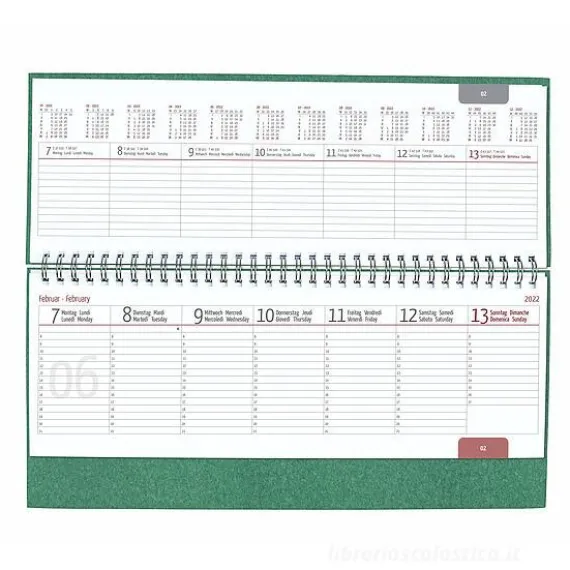 Agenda planner 12 mesi settimanale da tavolo 2022 Nature Line Forest