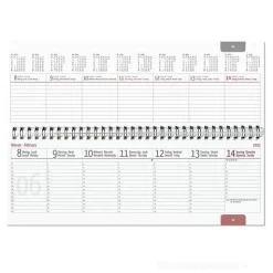 Agenda planner 12 mesi settimanale da tavolo 2022 Red