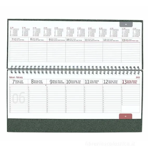 Agenda planner 12 mesi settimanale da tavolo 2022 Nature Line Pine