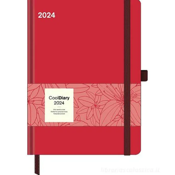 Agenda settimanale 2024 Cool Diary Crimson cm 16x22