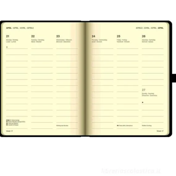 Agenda settimanale 2025 Cool Diary Black cm 16x22