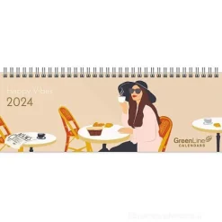 Agenda settimanale da scrivania 2024 GreenLine Happy Vibes cm 29,7x10,5