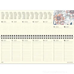 Agenda settimanale da scrivania 2024 GreenLine Floral cm 29,7x10,5