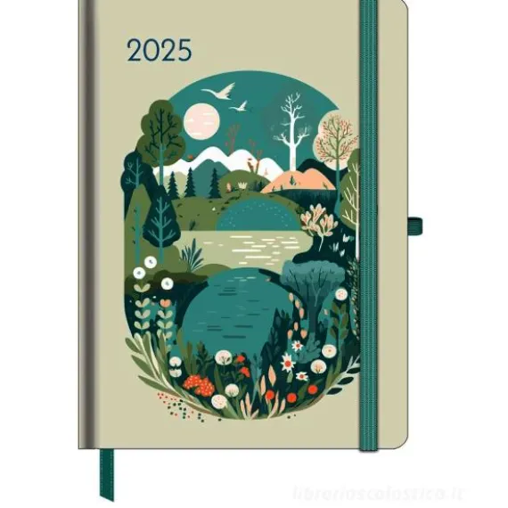 Agenda settimanale 2025 GreenLine Diary Green Vibes cm 16x22