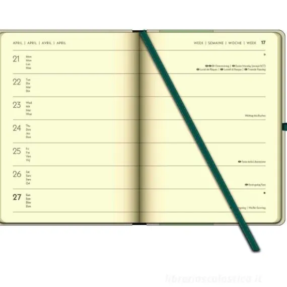 Agenda settimanale 2025 GreenLine Diary Green Vibes cm 16x22