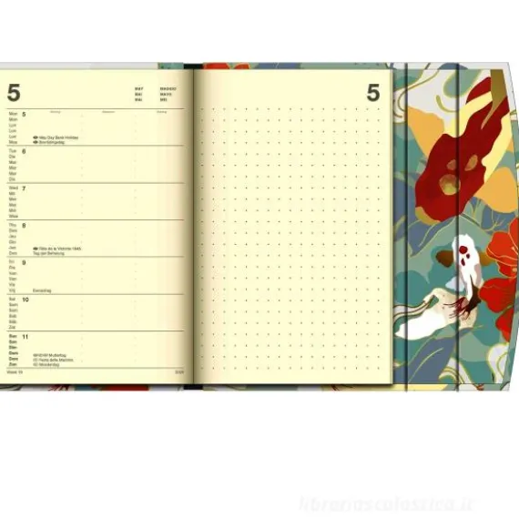 Agenda settimanale 2025 Magneto Diary Japanese Papers cm 10x15