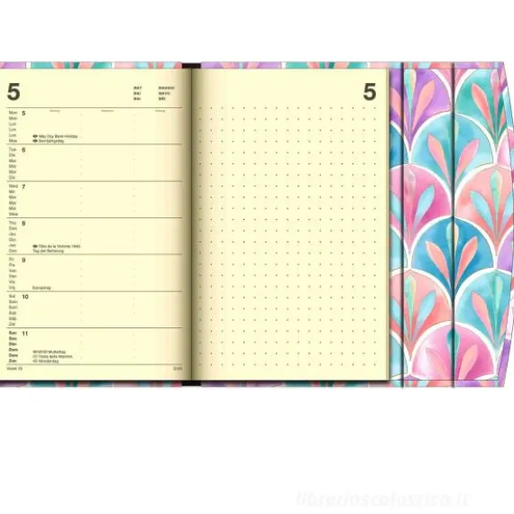 Agenda settimanale 2025 Magneto Diary Watercolours cm 10x15