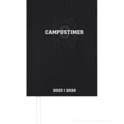 Agenda settimanale 17 mesi 2025/2026 Campustimer Black cm 10x15