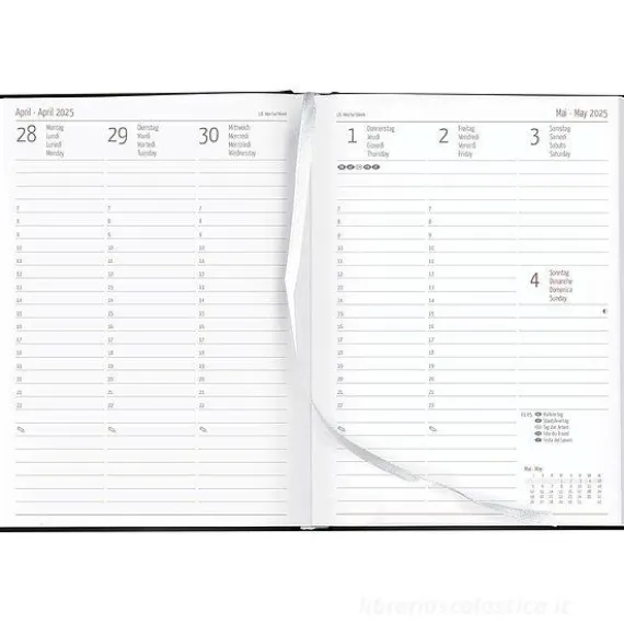 Agenda settimanale 17 mesi 2024/2025 Campustimer Black cm 10x15