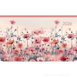 Agenda settimanale 12 mesi 2026 Ladytimer Pad Flower Field cm 15,6x9