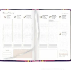 Agenda settimanale 12 mesi 2025 Lady Journal Retro