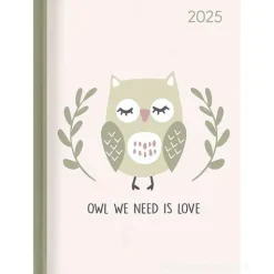 Agenda settimanale 12 mesi 2025 Lady Journal Lovely Owl