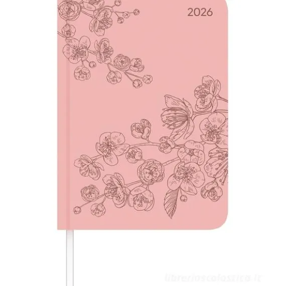 Agenda settimanale 12 mesi 2026 Lady Journal Deluxe Salmon cm 10,7x15,2