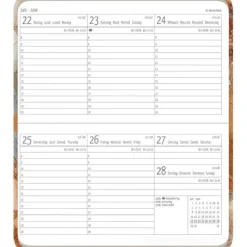 Agenda settimanale 12 mesi 2026 Ladytimer Pad Marble cm 15,6x9