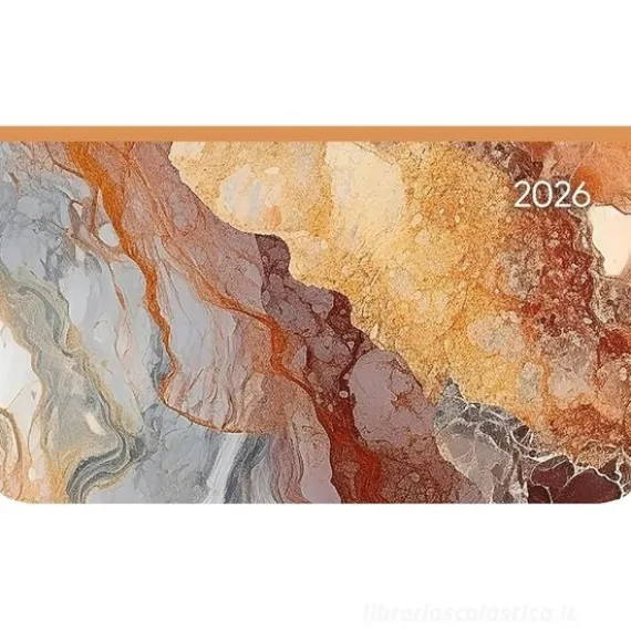Agenda settimanale 12 mesi 2026 Ladytimer Pad Marble cm 15,6x9