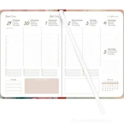 Agenda settimanale 12 mesi 2026 Lady Journal Flowers cm 10,7x15,2