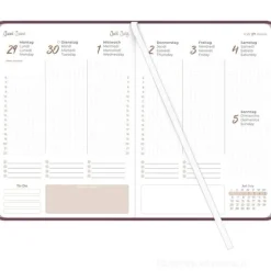 Agenda settimanale 12 mesi 2026 Lady Journal Grande Deluxe Purple cm 15x21